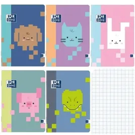 zeszyt-a5-kratka-16-kartek-w-kratke-szkolny-oxford-zoo-blocks-5-szt