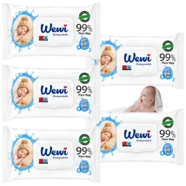 chusteczki-nawilzane-dla-niemowlatdzieci-99percentwody-wewi-biodegradable-5x60sz