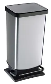 kosz-na-smieci-rotho-40-l-plastikowy-srebrny-z-klapa-i-pedalem