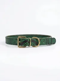 obroza-skorzana-skora-weza-zielona-2cm-55-cm