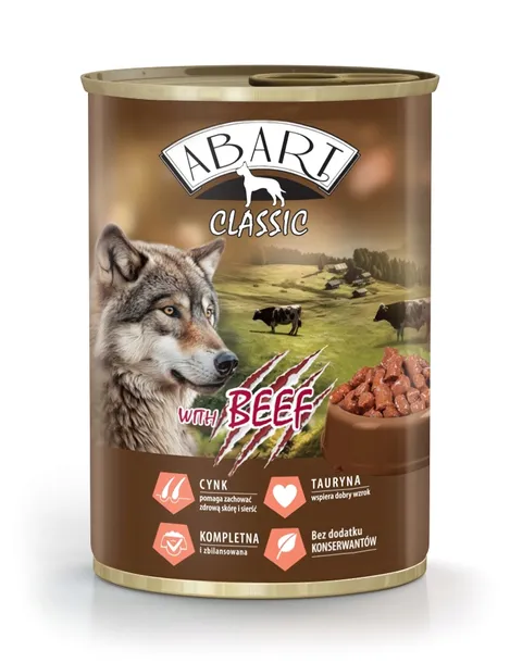 Abart Classic Puszka z wołowiną dla psów dorosłych 415g