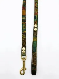 smycz-skorzana-zielona-mozaika-15cm-985cm