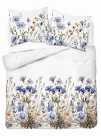 posciel-satynowa-220x200-biala-polne-kwiaty-niebieskie-home-elegance