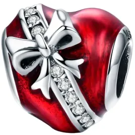 charms-serce-srebro-925-czerwone-z-kokarda-na-prezent-koralik-zawieszka-925
