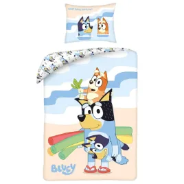 posciel-bawelniana-160x200-bluey-wakacje-niebieska-poszewka-70x80-kids