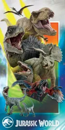 recznik-plazowy-70x140-jurassic-dinozaur-kolorowy-bawelniany