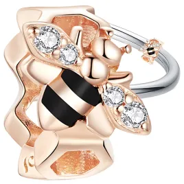 charms-pszczolka-srebro-925-koralik-rozowe-zloto-plasterek-miodu-cyrkonie
