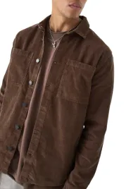 boohooman-meska-koszula-casual-brazowa-sztruks-z-dlugim-rekawem-l-z3a