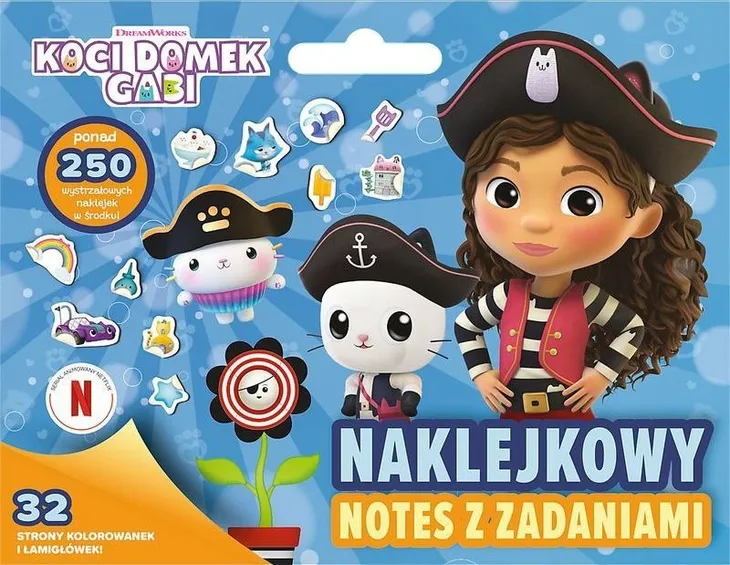 Koci Domek Gabi Naklejkowy notes z zadaniami Universal Gabby's 32