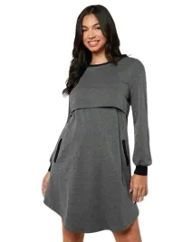 shein-sukienka-szara-ciazowa-prosta-casual-44-lrw