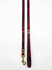 smycz-skorzana-czerwona-mozaika-15cm-95cm