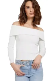 guess-biala-bluzka-damska-prazkowana-z-odkrytymi-ramionami-xs-gxq