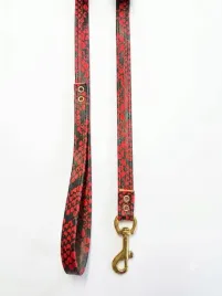 smycz-skorzana-czarno-czerwona-luski-1cm-90cm
