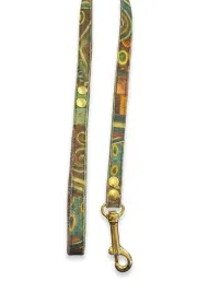 smycz-skorzana-zielona-mozaika-15cm-965cm