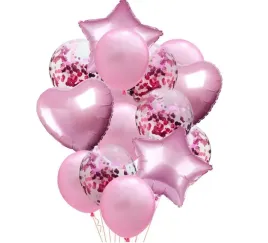 zestaw-14-balonow-serce-gwiazda-panienski-urodziny-baby-shower-rozowe