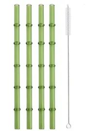 slomki-szklane-wielorazowe-20-cm-zestaw-4-szt-szczoteczka-bambus-eko