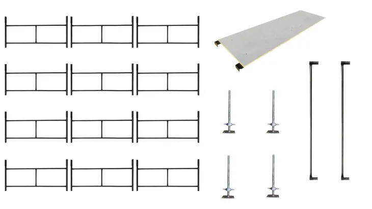Rusztowanie warszawskie - zestaw 6 szt. rama standard + 6 szt. rama połówka
