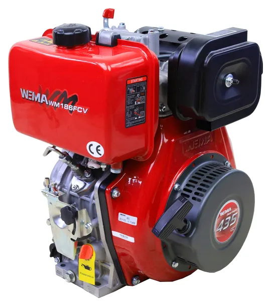Silnik diesel Weima WM186FBE 9KM wał 25,4mm rozruch elektryczny