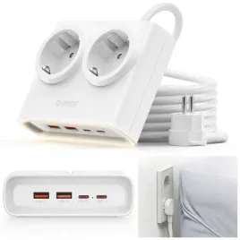 listwa-zasilajaca-przedluzacz-orico-25w-6w1-2xac-2xusb-a-2xusb-c-biala