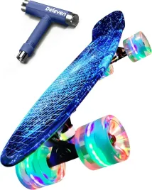 deleven-mini-cruiser-skateboard-56-cm-led-blue-galaxy-deskorolka-dla-dzieci