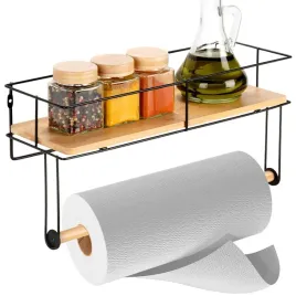 uchwyt-na-recznik-papierowy-z-polka-na-przyprawy-metalowy-czarny-37-cm