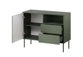 komoda-1d2s-tresse-100x40x75-zielen-mat
