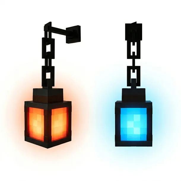 LAMPKA NOCNA LED RGB USB 16 KOLORÓW STYL PIKSEL 5V DEKORACJA LATARNIA PIXEL