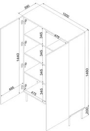 witryna-palazzo-bis-100x39x166-bialy-mat