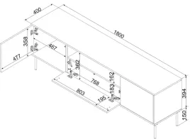 szafka-rtv-ef-kominek-czarny-tresse-180x40x545-kaszmir-mat