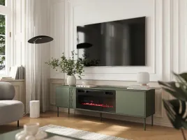 szafka-rtv-ef-kominek-czarny-tresse-180x40x545-zielen-mat