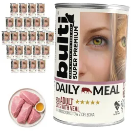 bulti-daily-meal-adult-mokra-karma-dla-kota-cielecina-24x400g-pelnoporcjowa