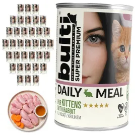 bulti-daily-meal-kitten-mokra-karma-dla-kociat-krolik-36x400g-pelnoporcjowa