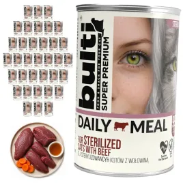 bulti-daily-meal-sterilized-mokra-karma-dla-kota-wolowina-kurczak-36x400g