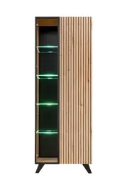 wysoka-witryna-do-salonu-liam-70-cm-2-drzwi-oswietlenie-led-imitacja-lameli