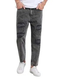 shein-meskie-spodnie-jeansowe-szare-proste-30-lrh