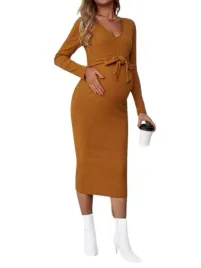 shein-sukienka-ciazowa-olowkowa-brazowa-36-llq