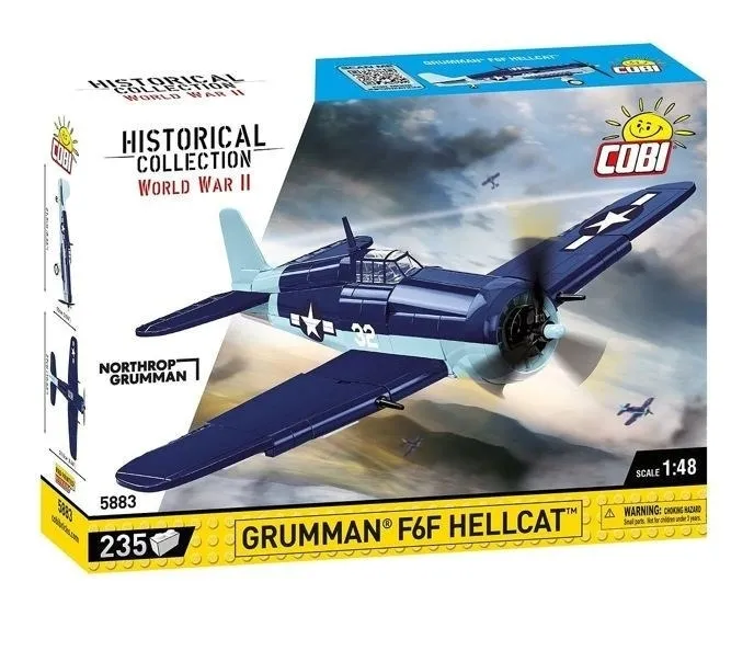 model-samolotu-grumman-f6f-hellcat-klocki-konstrukcyjne-235-elementow-wiek-dziecka-brak-informacji