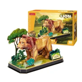 cubic-fun-puzzle-3d-przestrzenne-cubicfun-zwierzeta-lew-40-elementow-p856