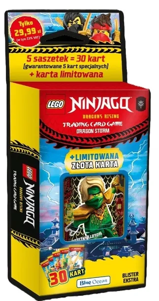LEGO NINJAGO seria 11 Blister Ekstra 5 saszetek 30 kart 1 karta Limitowana
