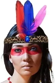 opaska-indianina-z-piorami-panterka