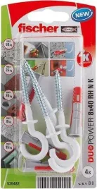 fischer-kolek-duopower-8x40-z-hakiem-okraglym-4szt-biale