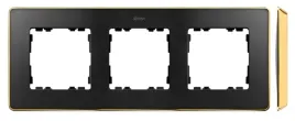 simon-detail-82-ramka-potrojna-detail-select-metal-grafit-podstawa-zlota
