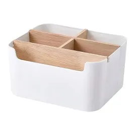 organizator-biurkowy-drewniany-bambus-5-przegrodek-bialy-18x14-8x10cm