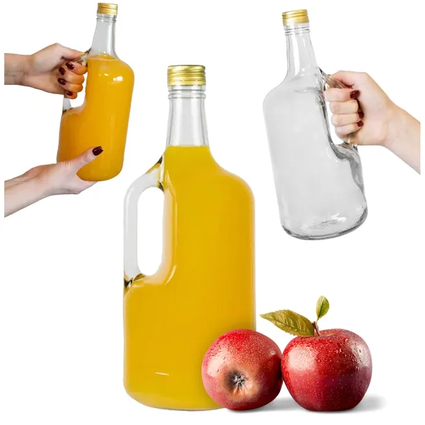 Butelka szklana Galon Ucho 1,75l Dama na wino whisky wódkę grube szkło