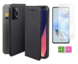 etui-z-klapka-xiaomi-redmi-note-12-pro-5g-smart-magnet-czarny-szklo-9h