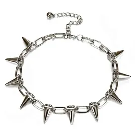 gotyckie-naszyjniki-kobiet-choker-punkowy-kolce-lancuszek-1-szt