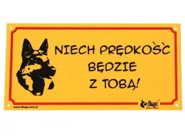 dingo-tabliczka-ostrzegawcza-niech-predkosc-bedzie-z-toba