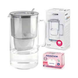 dzbanek-filtrujacy-szklany-aquaphor-glass-25l-z-wkladem-maxfor-mg-szary