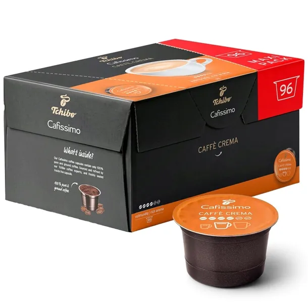 Tchibo Cafissimo Caffe Crema Vollmundig 96szt x 7,6g kremowa i aromatyczna