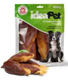 ideapet-uszka-krolicze-z-kaczka-500g